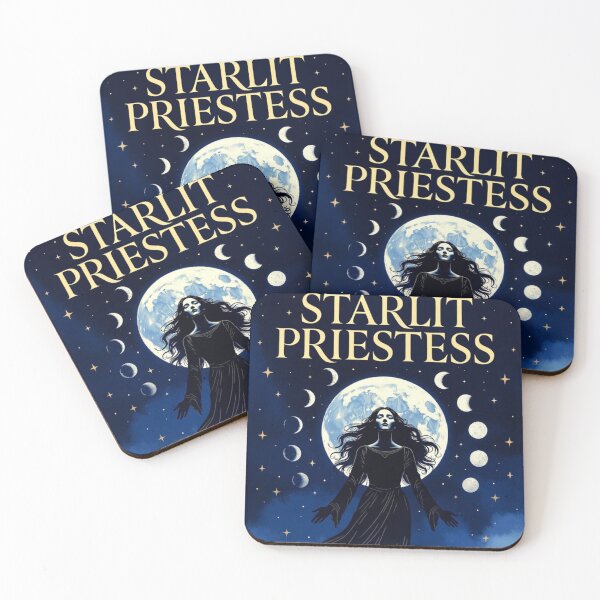 Item preview, Starlit Priestess Moon Phases Design | Celestial Witch Goddess Art designed and sold by GalleryPeak.