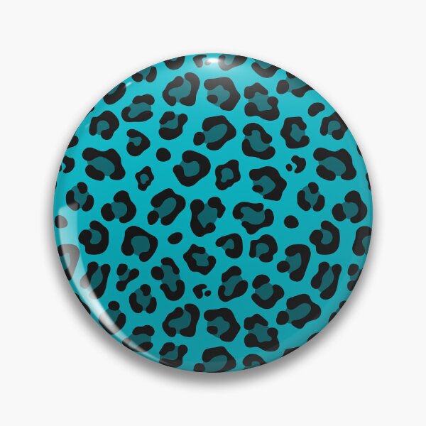 Item preview, Cyan and Black leopard print designed and sold by pattern-archive.