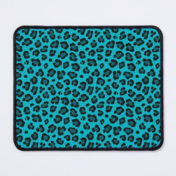 Item preview, Cyan and Black leopard print designed and sold by pattern-archive.