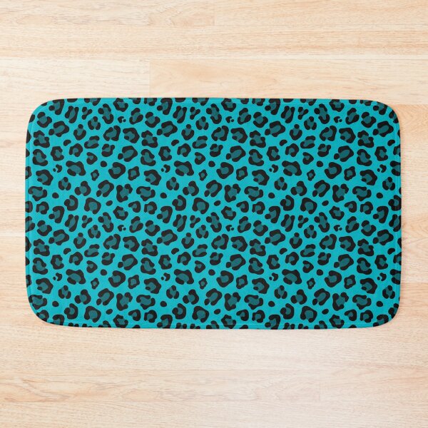 Item preview, Cyan and Black leopard print designed and sold by pattern-archive.
