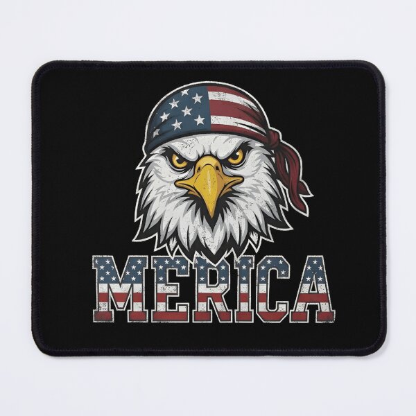 Item preview, Merica USA Flag Patriotic Bald Eagle Shirt – Funny 4th of July American Pride T-Shirt designed and sold by ZyxDes.