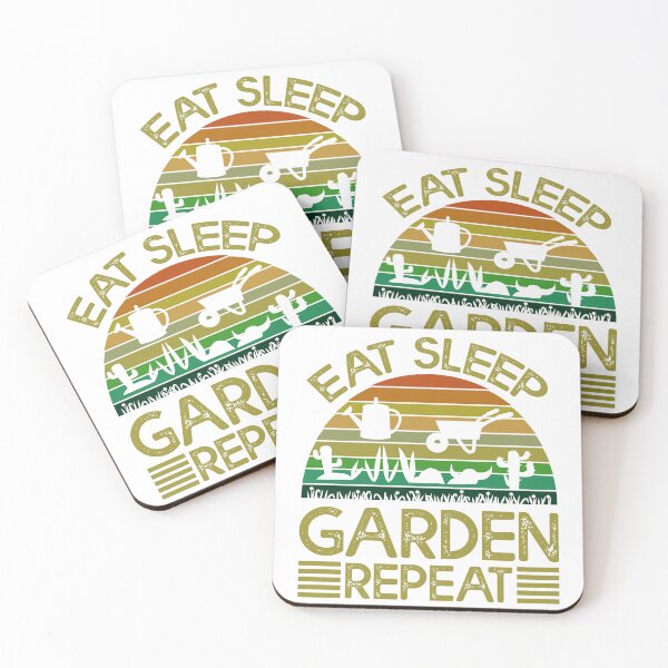 Item preview, Eat Sleep Garden Repeat Retro Gardening Slogan designed and sold by SP Motif.