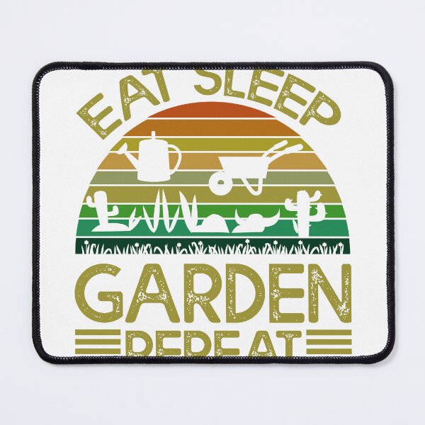 Item preview, Eat Sleep Garden Repeat Retro Gardening Slogan designed and sold by SP Motif.