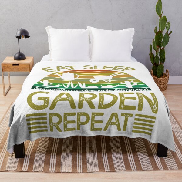 Item preview, Eat Sleep Garden Repeat Retro Gardening Slogan designed and sold by SP Motif.