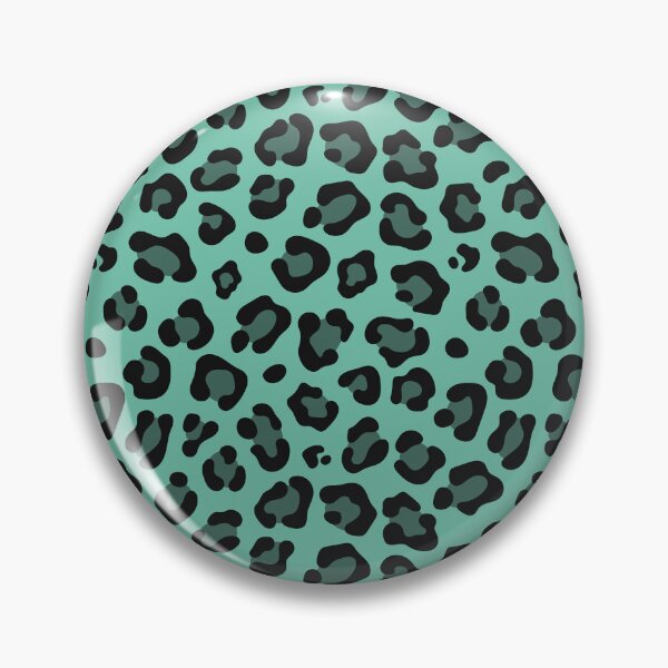 Item preview, Pastel Green and Black leopard print designed and sold by pattern-archive.