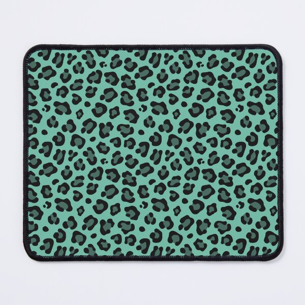 Item preview, Pastel Green and Black leopard print designed and sold by pattern-archive.