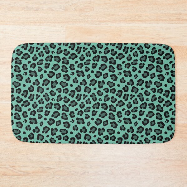 Item preview, Pastel Green and Black leopard print designed and sold by pattern-archive.