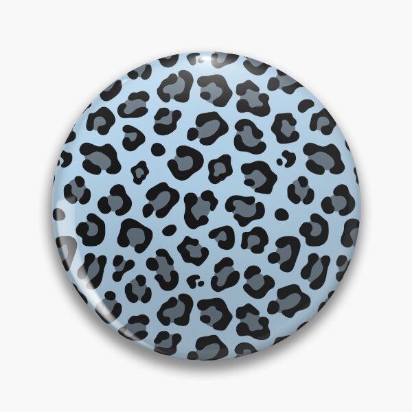 Item preview, Ice Blue and Black leopard print designed and sold by pattern-archive.