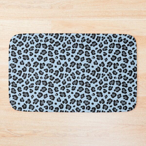 Item preview, Ice Blue and Black leopard print designed and sold by pattern-archive.
