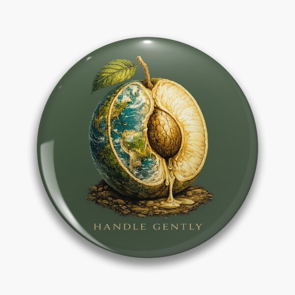 Item preview, Handle Gently Earth Environmental Awareness Climate Change Fragile Planet Nature Design designed and sold by OrbitOfMind.