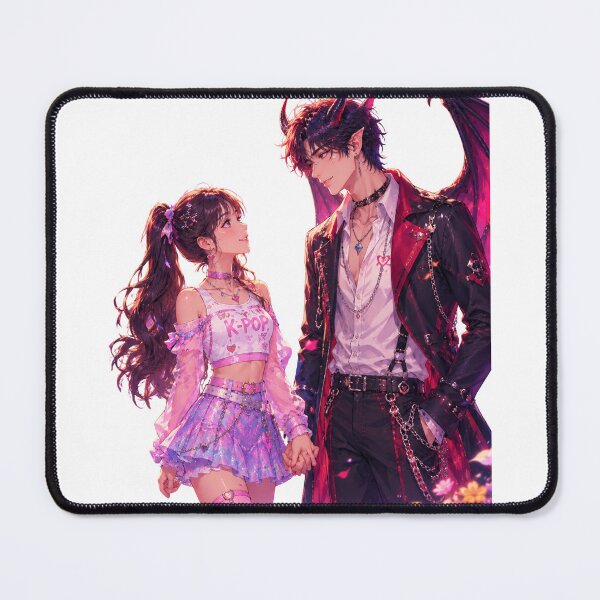 Item preview, K-Pop Fantasy Romance – Demon Boy and Idol Girl Art designed and sold by Rolta.