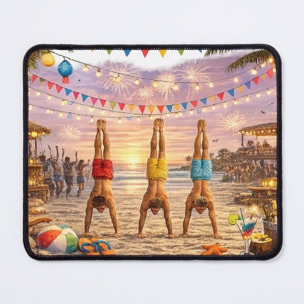 Item preview, Beach Party Handstand Parade – Tropical Summer Celebration Art designed and sold by Hookesmode.