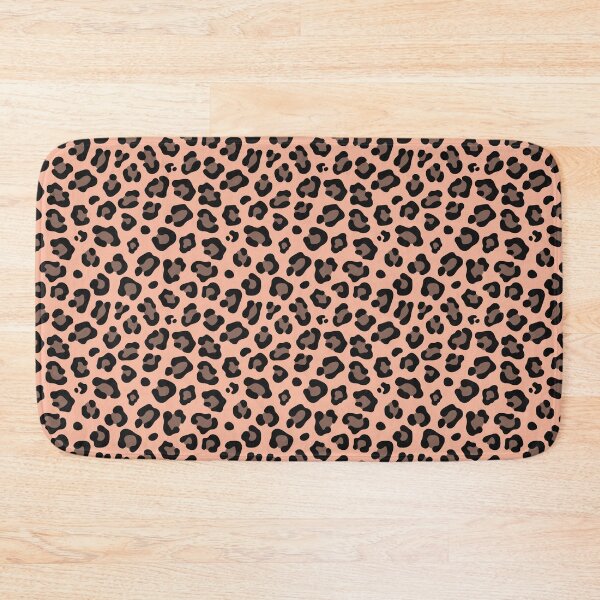 Item preview, Peach and Black leopard print designed and sold by pattern-archive.