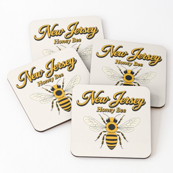 Item preview, New Jersey Honey Bee Retro State Insect Poster designed and sold by The-Drip-Studio.