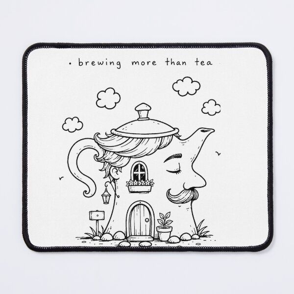 Item preview, Whimsical Teapot House Dreamer Illustration designed and sold by DoodleManArt.