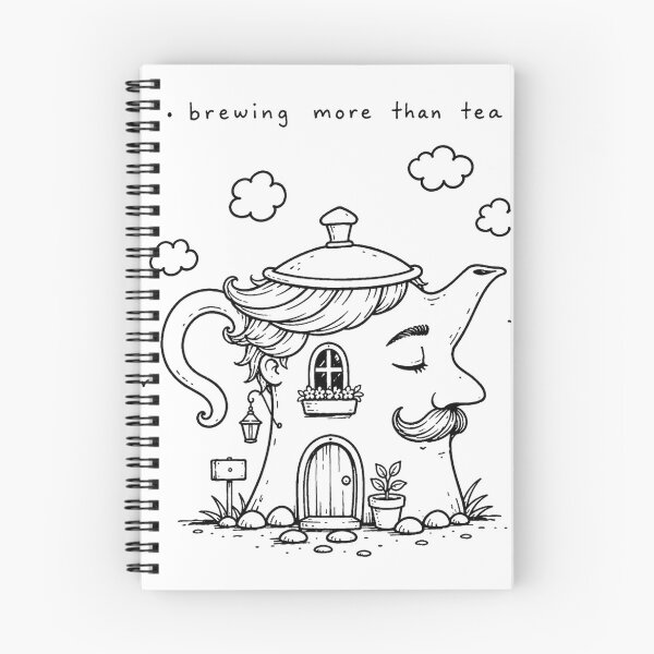 Item preview, Whimsical Teapot House Dreamer Illustration designed and sold by DoodleManArt.