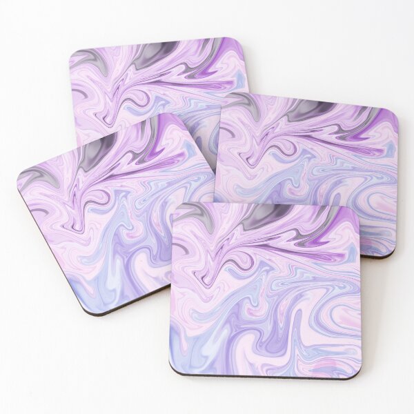 Item preview, Lavender Dreams Marble Abstract | Pastel Purple Fluid Art designed and sold by GemniShop.