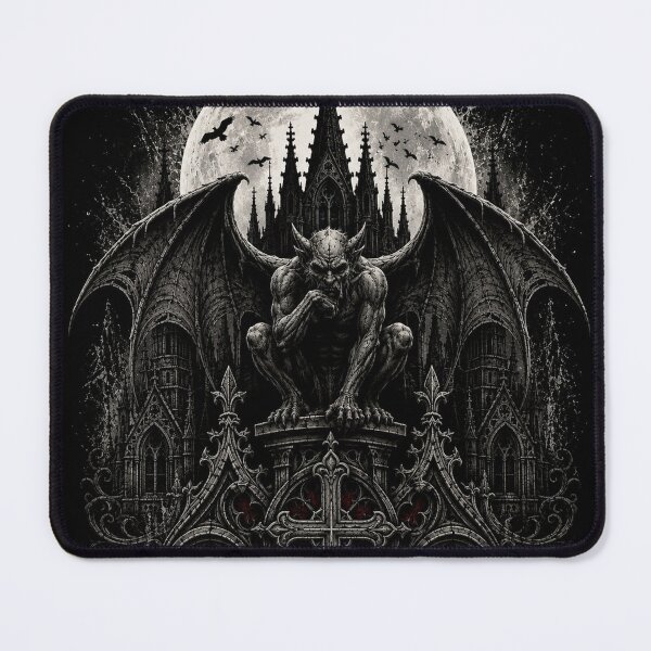 Item preview, Gothic Gargoyle Under Blood Moon designed and sold by Moon & Thorn.
