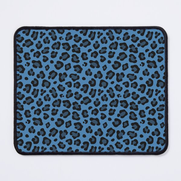 Item preview, Steel Blue and Black leopard print designed and sold by pattern-archive.