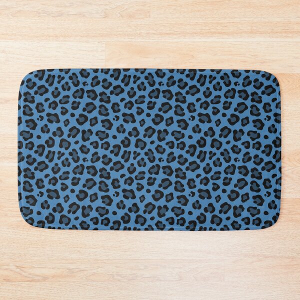 Item preview, Steel Blue and Black leopard print designed and sold by pattern-archive.