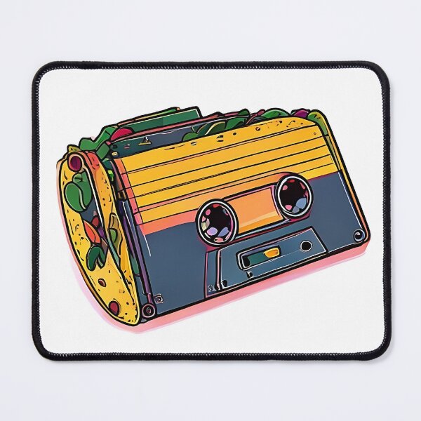 Item preview, Taco Tape: 1980s Cassette Tape Taco Retro Neon Foo designed and sold by Mercella-Inc.