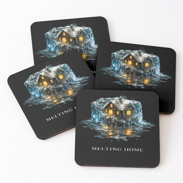 Item preview, Melting Home Climate Change Global Warming Environmental Awareness Ice House Surreal Eco Art designed and sold by OrbitOfMind.