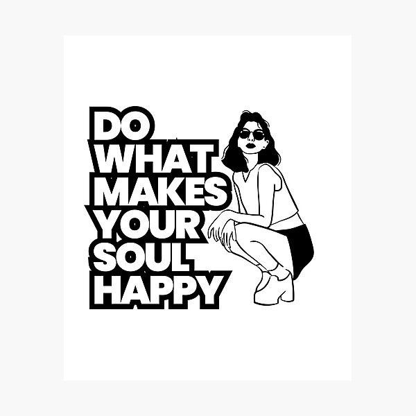 Item preview, Do What Makes Your Soul Happy Retro Aesthetic Girl Line Art designed and sold by SoftAuraStudi0.