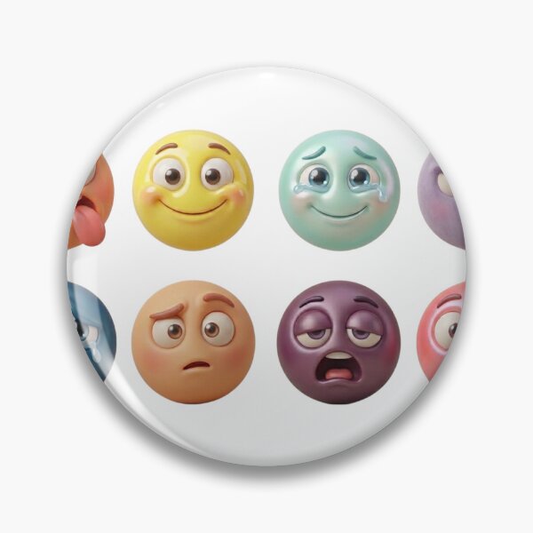 Item preview, Colorful Emoji Faces Expressing Different Emotions designed and sold by Carrinho21.