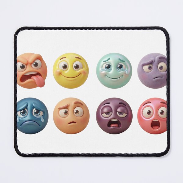 Item preview, Colorful Emoji Faces Expressing Different Emotions designed and sold by Carrinho21.