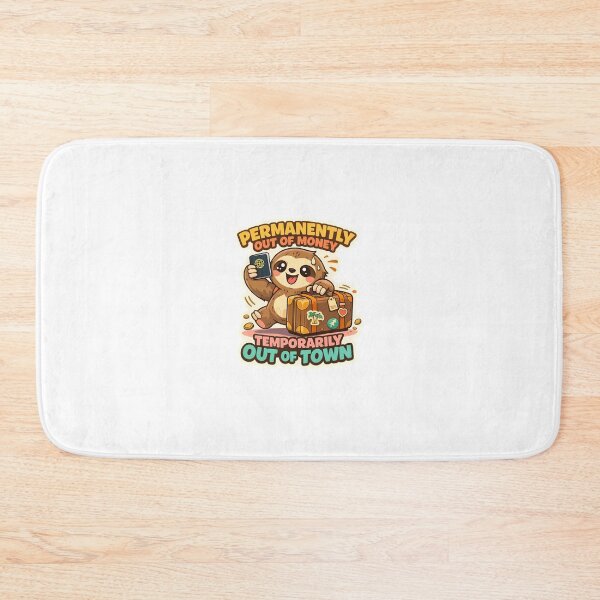 Item preview, Temporarily Out Of Town Funny Travel Sloth Sticker designed and sold by MIROUZ2000.