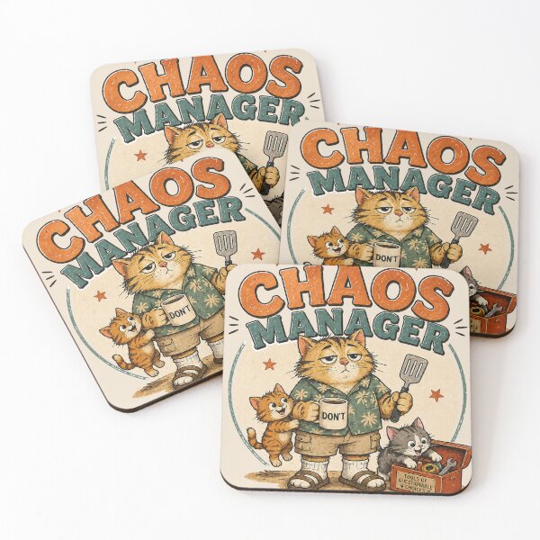 Item preview, Official Chaos Manager Dad Division Funny Cat designed and sold by StillWildink.
