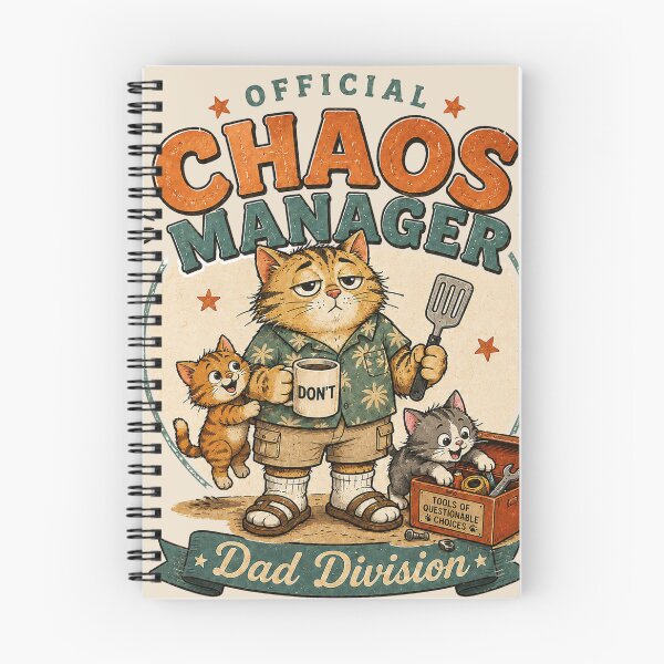 Item preview, Official Chaos Manager Dad Division Funny Cat designed and sold by StillWildink.