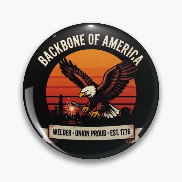 Item preview, Backbone Of America Welder Union Proud Vintage Eagle Patriotic designed and sold by LabCore.