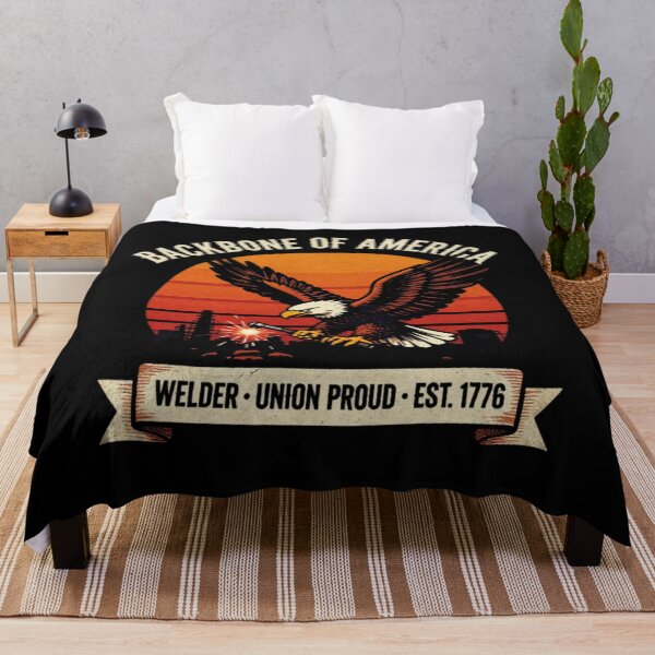 Item preview, Backbone Of America Welder Union Proud Vintage Eagle Patriotic designed and sold by LabCore.