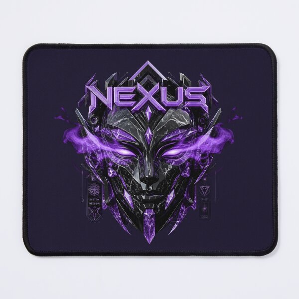 Item preview, Nexus Cyber Mask Android Purple Neon Crystal Techwear Streetwear designed and sold by Novastitchshop.