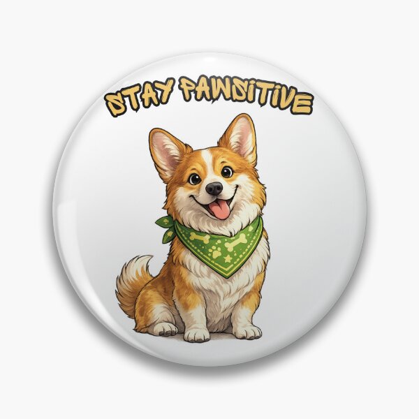 Item preview, Stay Pawsitive Cute Corgi Dog Illustration designed and sold by NeoPrintArt.