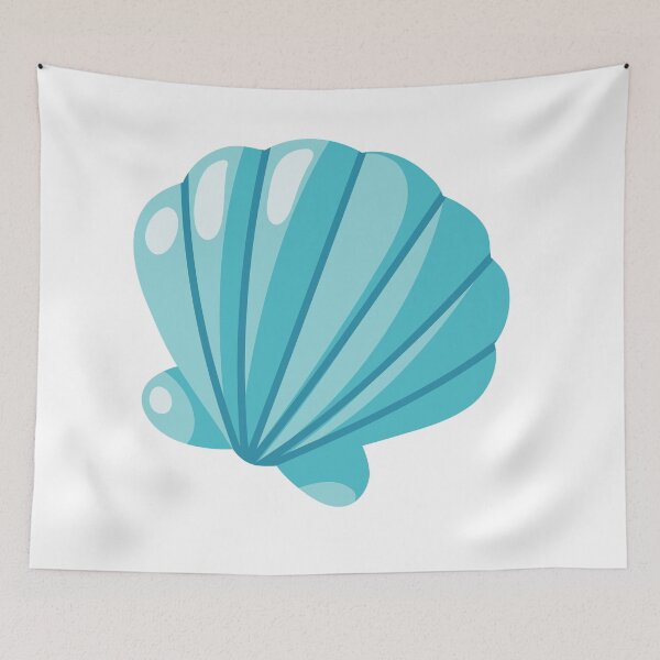 Item preview, Cute Turquoise Seashell Illustration designed and sold by EvLip-Artist.