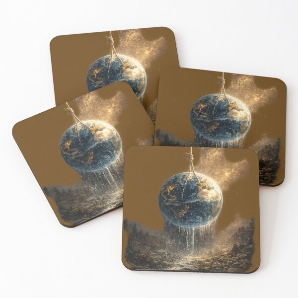 Item preview, Fragile Earth Climate Change Environmental Awareness Dripping Planet Surreal Eco Art Design designed and sold by OrbitOfMind.