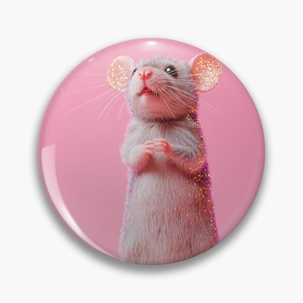 Item preview, Pink Glitter Mouse, Funny Cute Mouse Art designed and sold by Lala and Jull.