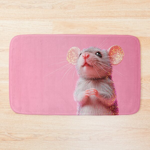 Item preview, Pink Glitter Mouse, Funny Cute Mouse Art designed and sold by Lala and Jull.