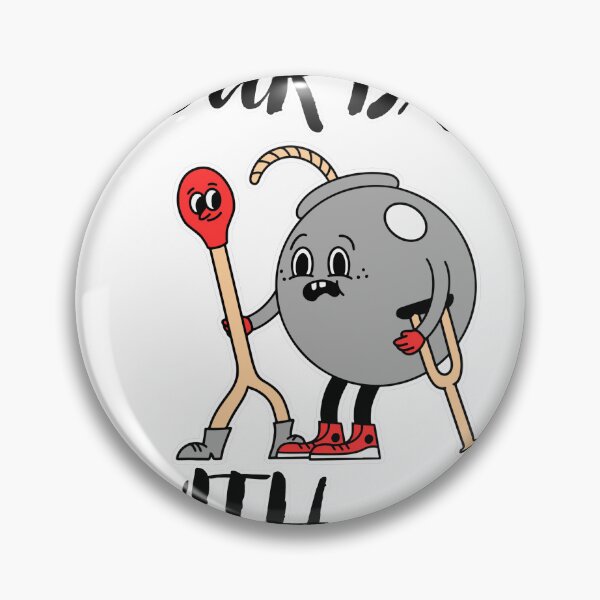 Item preview, Vintage Cartoon Bomb and Matchstick Fill Your Day With Joy Ironic Humor designed and sold by SoftAuraStudi0.