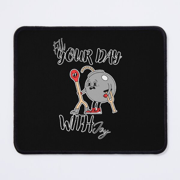 Item preview, Vintage Cartoon Bomb and Matchstick Fill Your Day With Joy Ironic Humor designed and sold by SoftAuraStudi0.