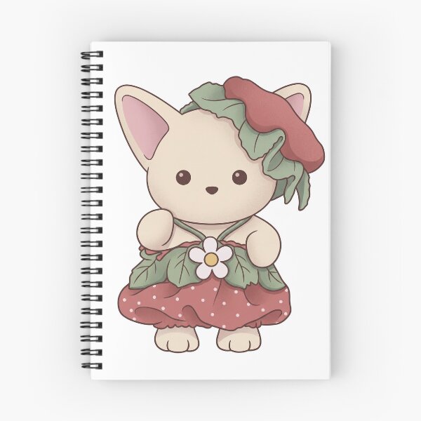 Item preview, sylvanian woodland fairy strawberry cat designed and sold by MoTaraDesigns.