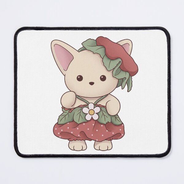 Item preview, sylvanian woodland fairy strawberry cat designed and sold by MoTaraDesigns.