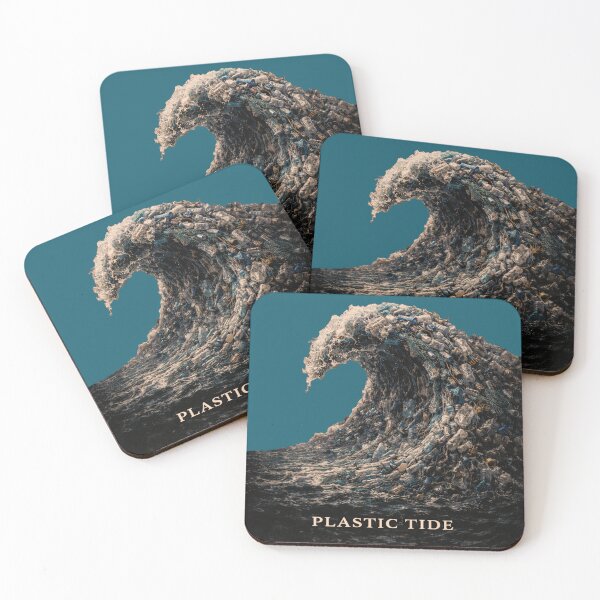 Item preview, Plastic Tide Ocean Pollution Environmental Awareness Plastic Waste Marine Conservation Design designed and sold by OrbitOfMind.
