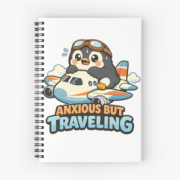 Item preview, Anxious But Traveling Funny Jet Lag Penguin Sticker designed and sold by MIROUZ2000.