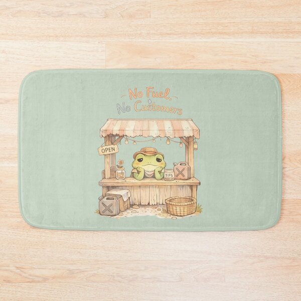 Item preview, Cute Frog Vendor Market Stall - No Fuel No Customers | Kawaii Fuel Petrol Crisis Humor Art designed and sold by PopCulturePixel.