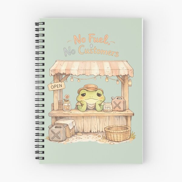 Item preview, Cute Frog Vendor Market Stall - No Fuel No Customers | Kawaii Fuel Petrol Crisis Humor Art designed and sold by PopCulturePixel.