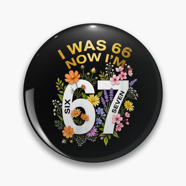 Item preview, I Was 66 Now I'm 67 Floral 67th Birthday Elegant Design  designed and sold by Methahshop.