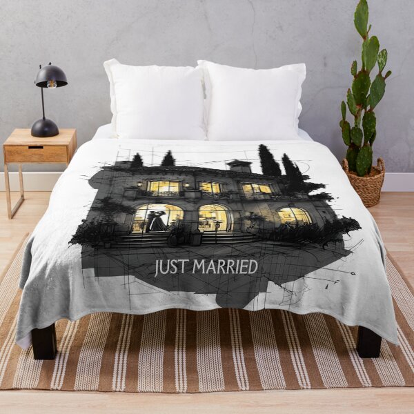 Item preview, Just Married - Romantic Wedding Luxury Villa Art designed and sold by Modern Nest Art.